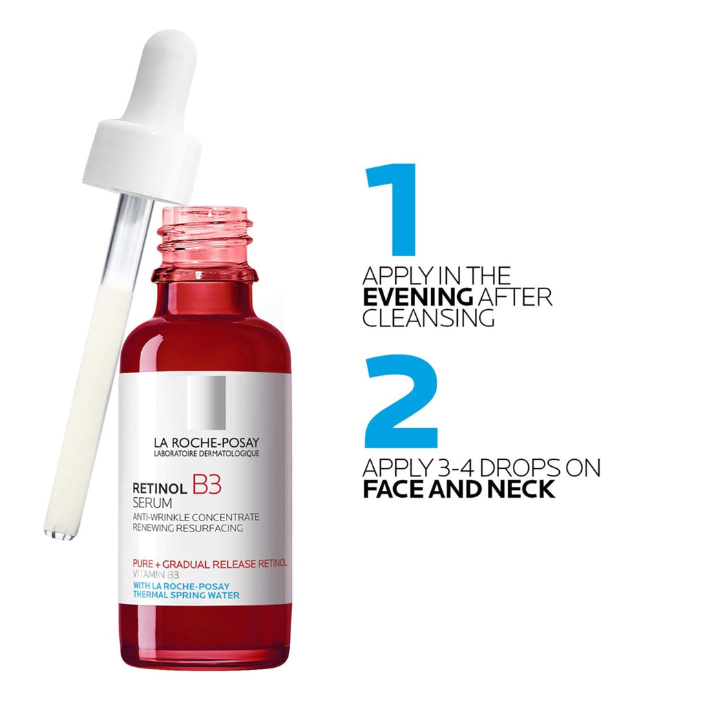 La Roche-Posay Pure Retinol Face Serum with Vitamin B3, Anti Aging Face Serum for Lines, - FENGGESTORE20