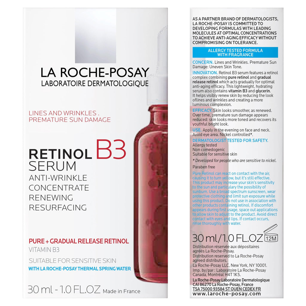 La Roche-Posay Pure Retinol Face Serum with Vitamin B3, Anti Aging Face Serum for Lines, - FENGGESTORE20