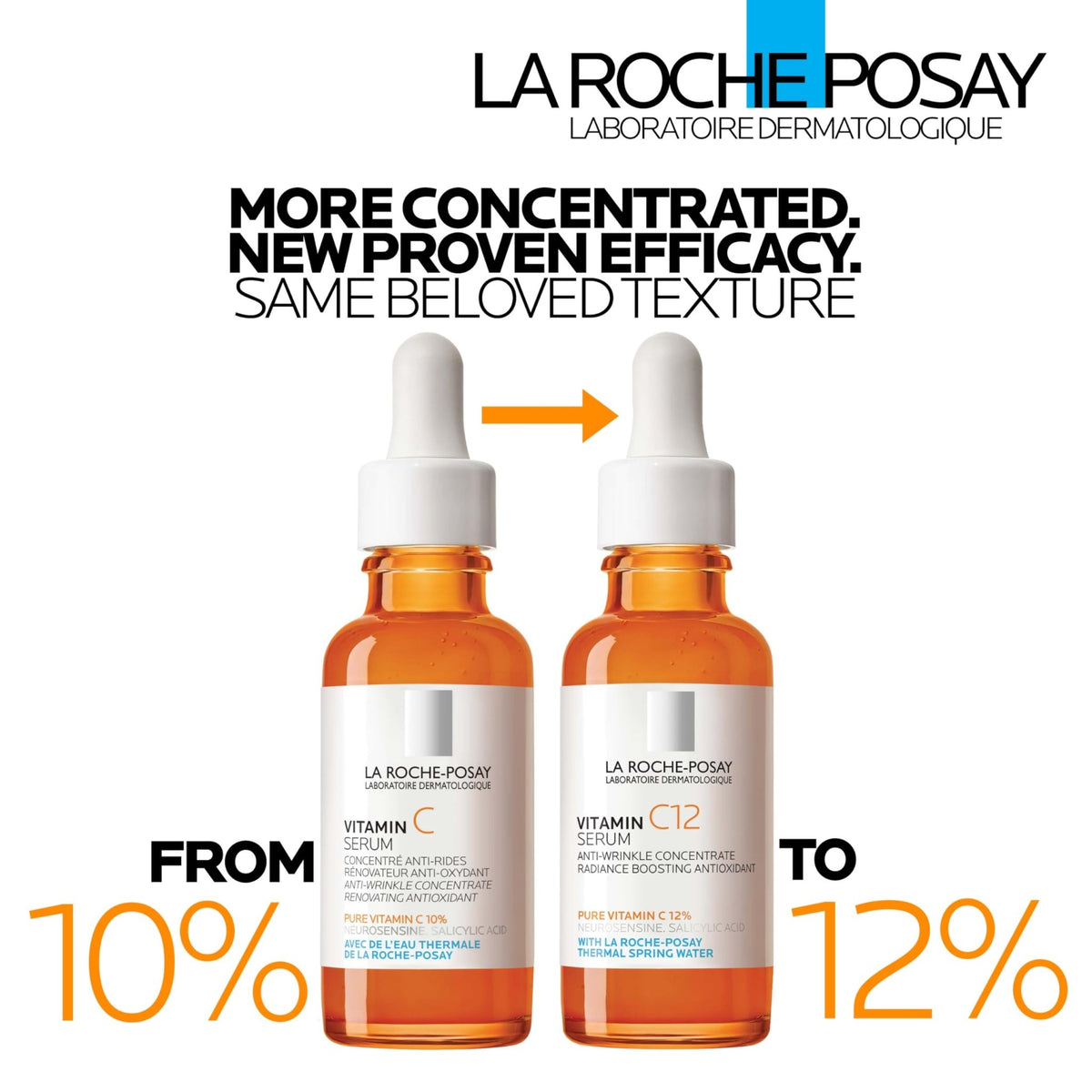 La Roche-Posay Pure Vitamin C Serum For Face With Hyaluronic Acid & Salicylic Acid, Hydrating & Brightening Serum - FENGGESTORE20
