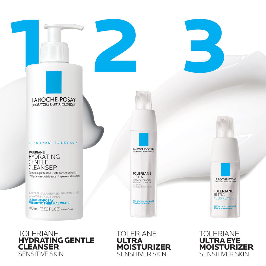La Roche-Posay Toleriane Dermallergo Eye Cream Soothing Repair Moisturizer, Soothes and Comforts Sensitive Skin - FENGGESTORE20