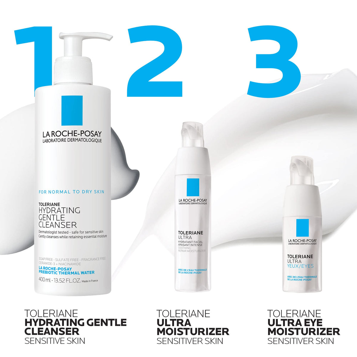 La Roche-Posay Toleriane Dermallergo Eye Cream Soothing Repair Moisturizer, Soothes and Comforts Sensitive Skin - FENGGESTORE20