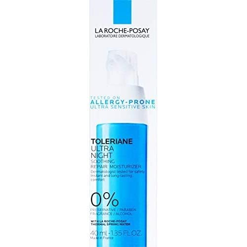 La Roche-Posay Toleriane Dermallergo Night Cream for Face, Intense Soothing Moisturizer with Vitamin E, Allergy Tested - FENGGESTORE20