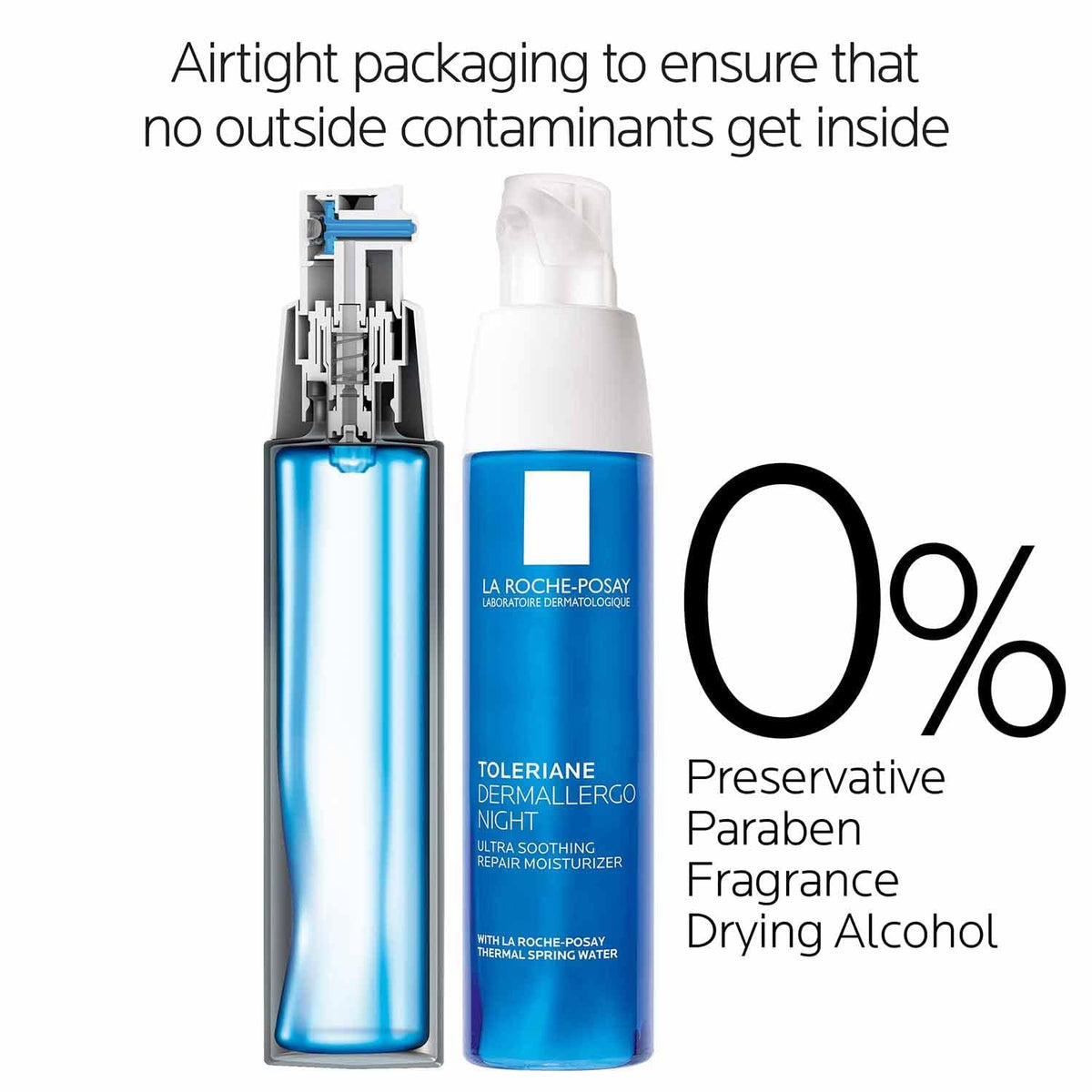 La Roche-Posay Toleriane Dermallergo Night Cream for Face, Intense Soothing Moisturizer with Vitamin E, Allergy Tested - FENGGESTORE20