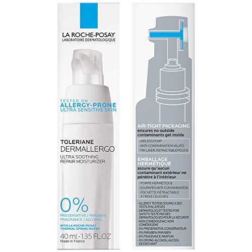La Roche-Posay Toleriane Dermallergo Ultra Soothing Repair Face Moisturizer for Sensitive Skin, Gentle Moisturizing Face - FENGGESTORE20