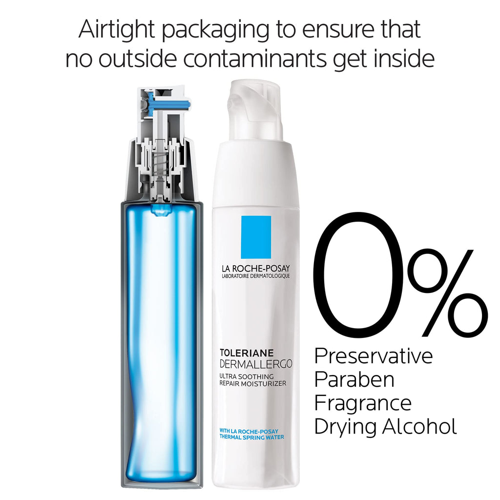La Roche-Posay Toleriane Dermallergo Ultra Soothing Repair Face Moisturizer for Sensitive Skin, Gentle Moisturizing Face - FENGGESTORE20