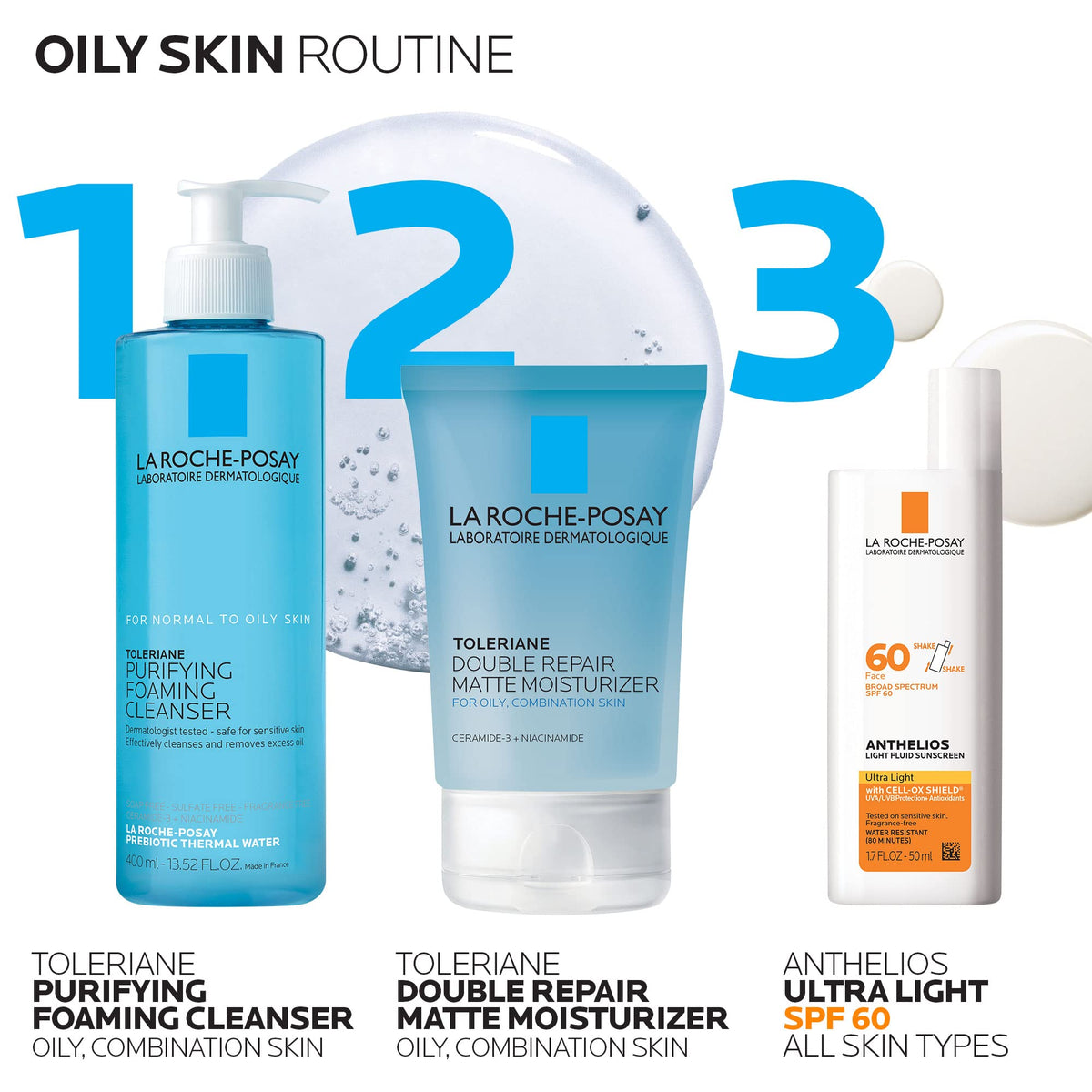La Roche-Posay Toleriane Double Repair Matte Face Moisturizer, Daily Moisturizer For Oily Skin - FENGGESTORE20