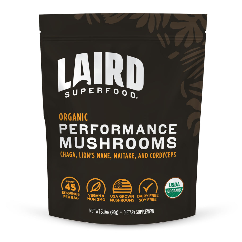 Laird Superfood Organic Performance Mushroom Blend with Chaga, Cordyceps, Lion's Mane and Maitake for Energy - FENGGESTORE20