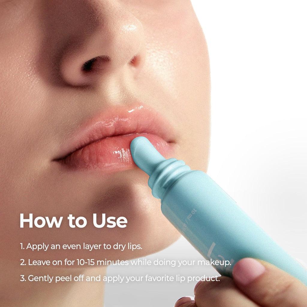 Laka Soothing Prep Lip Mask, Cooling Peel Off Korean Lip Mask, Gentle Exfoliator for Lips - FENGGESTORE20