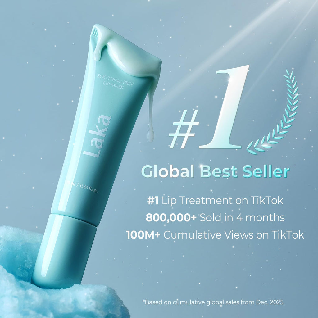 Laka Soothing Prep Lip Mask, Cooling Peel Off Korean Lip Mask, Gentle Exfoliator for Lips - FENGGESTORE20