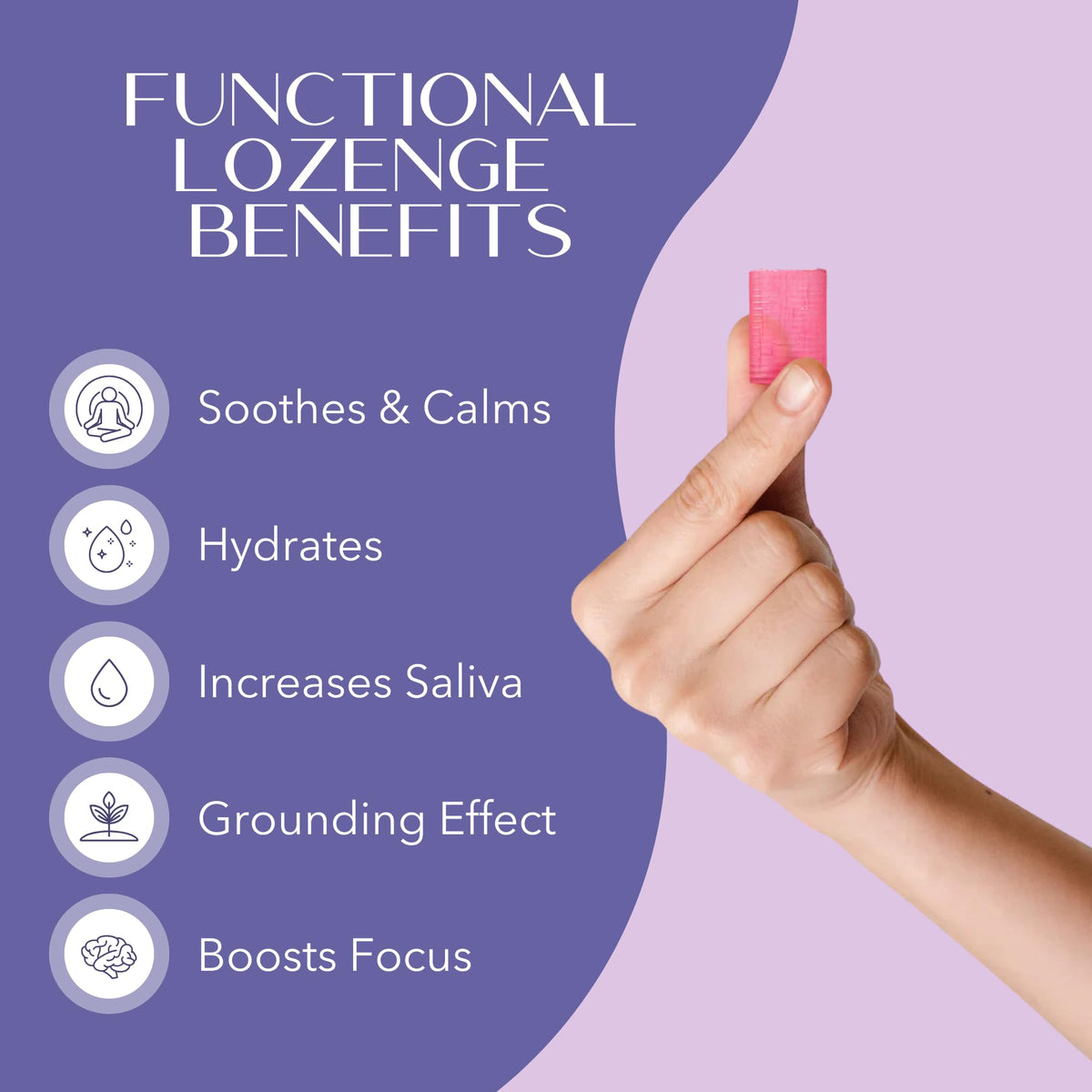 Laki Naturals Lavender Chamomile Calm Mood Functional Herbal Lozenges (14ct) Throat & Calming Hard Candies with Magnesium, Ashwagandha, California Poppy & Valerian. Vegan, Sugar Free, Gluten Free - FENGGESTORE20