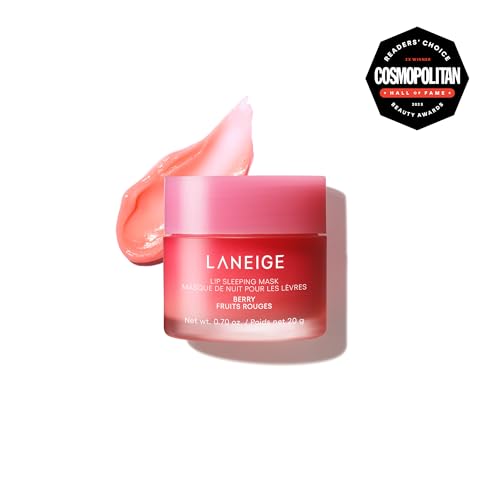 LANEIGE Lip Sleeping Mask, Berry: Nourishing Overnight Lip Treatment with Vitamin C, Shea & Murumuru Butter for Hydrating Dry, Flaky Lips - FENGGESTORE20