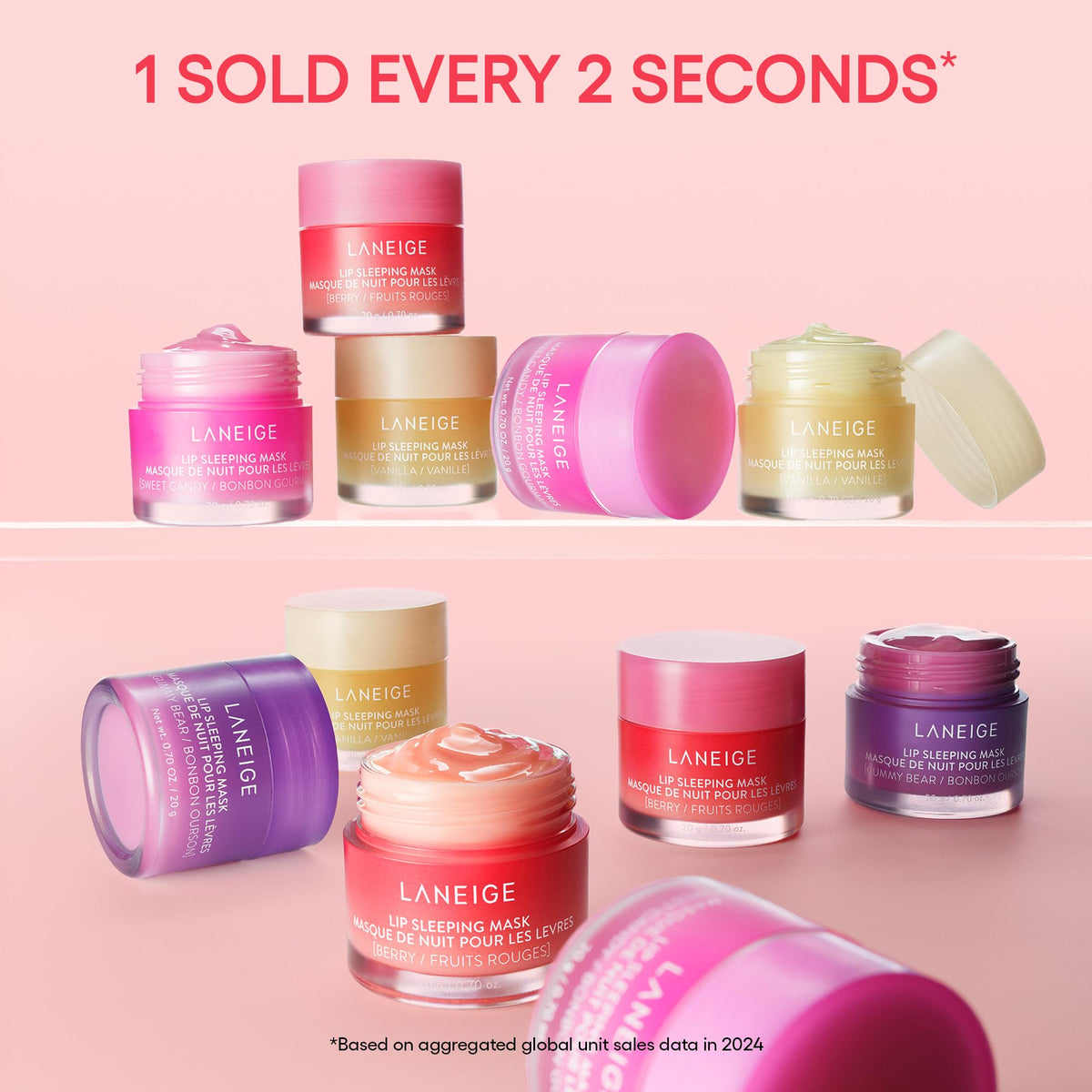 LANEIGE Lip Sleeping Mask, Berry: Nourishing Overnight Lip Treatment with Vitamin C, Shea & Murumuru Butter for Hydrating Dry, Flaky Lips - FENGGESTORE20