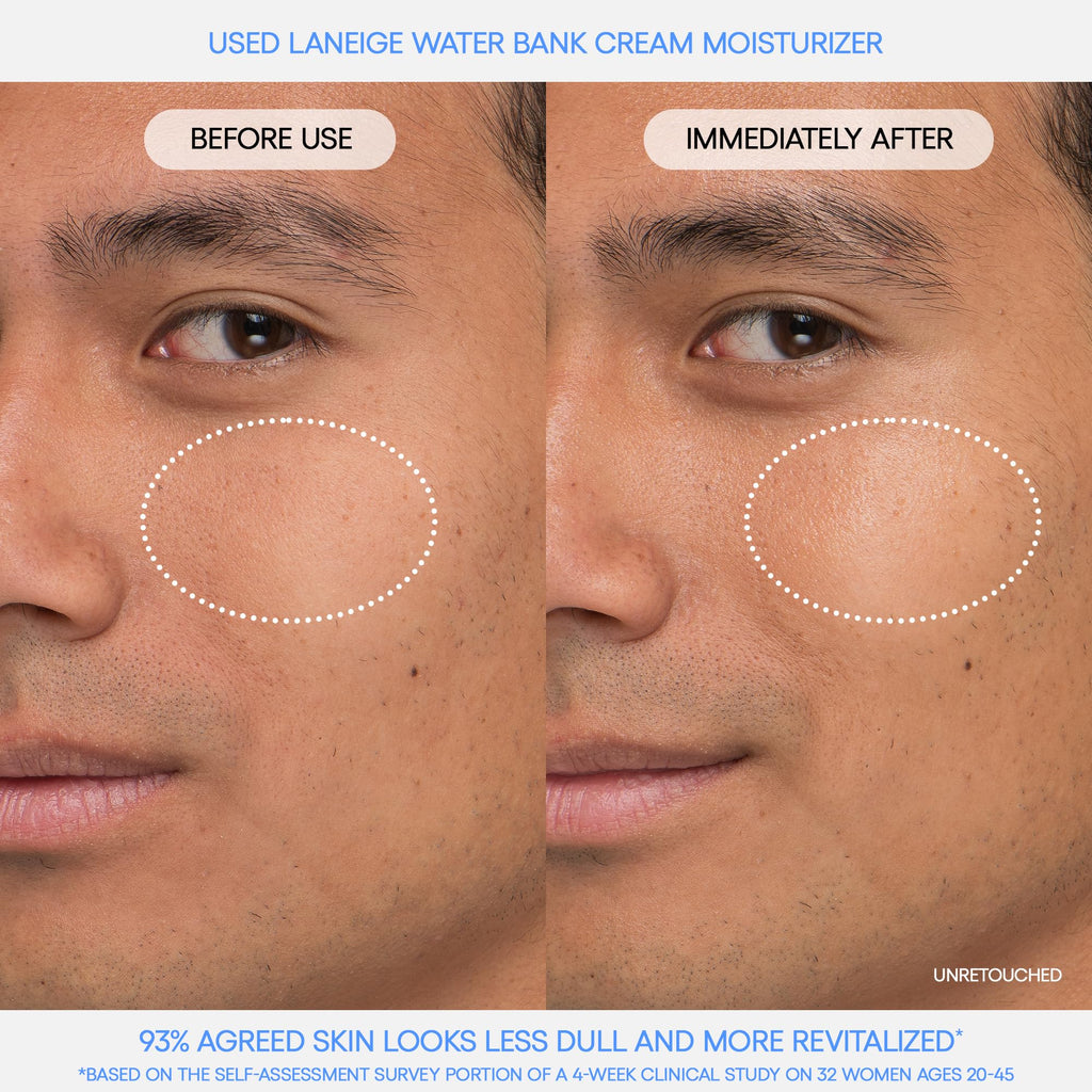LANEIGE Water Bank Blue Hyaluronic Cream Moisturizer: Hydrating Korean Face Cream with Squalane & Ceramide - FENGGESTORE20
