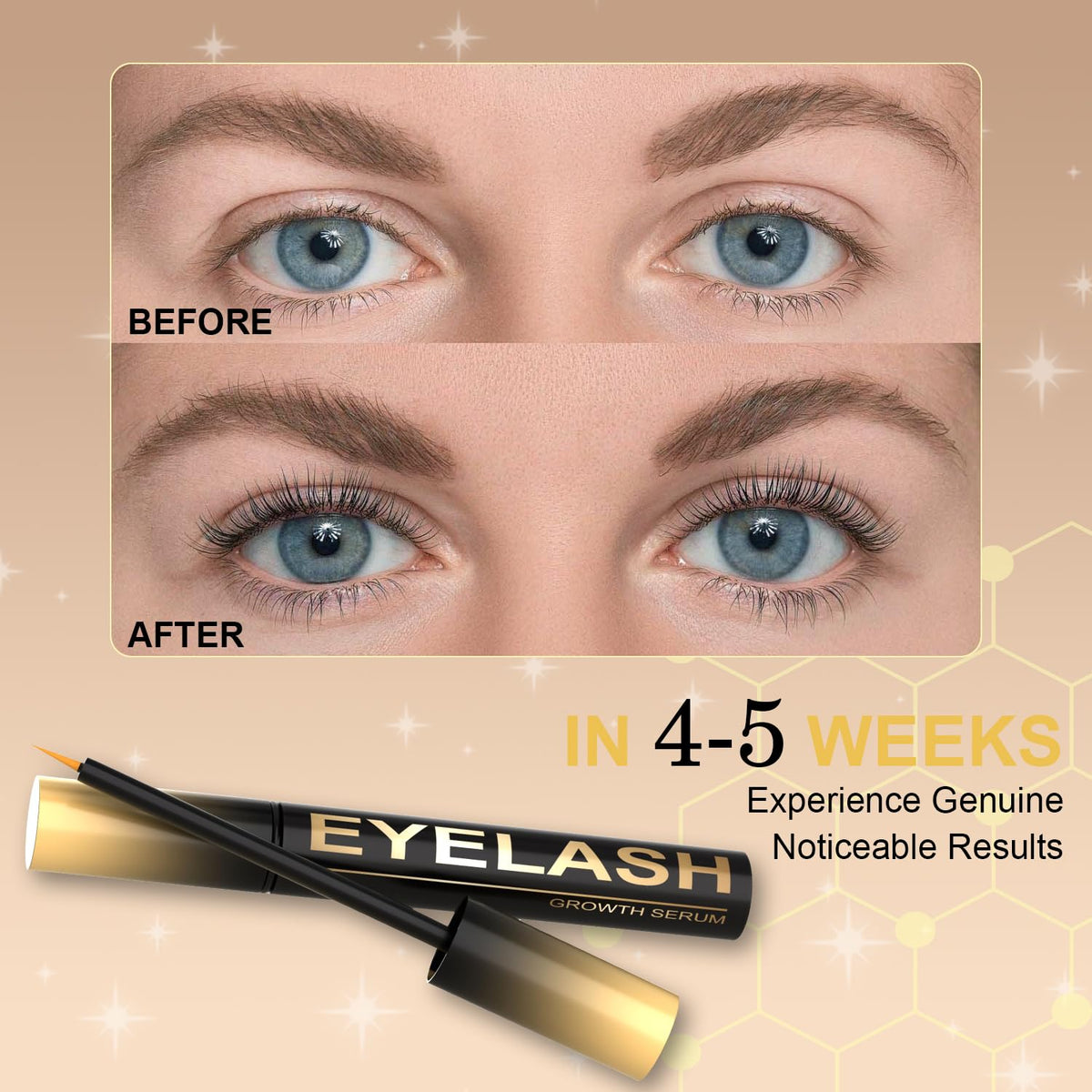 Lash Serum for Eyelash Growth, Premium Lash Enhancing Serum with Advanced Formula Volumizing Longer Fuller - FENGGESTORE20