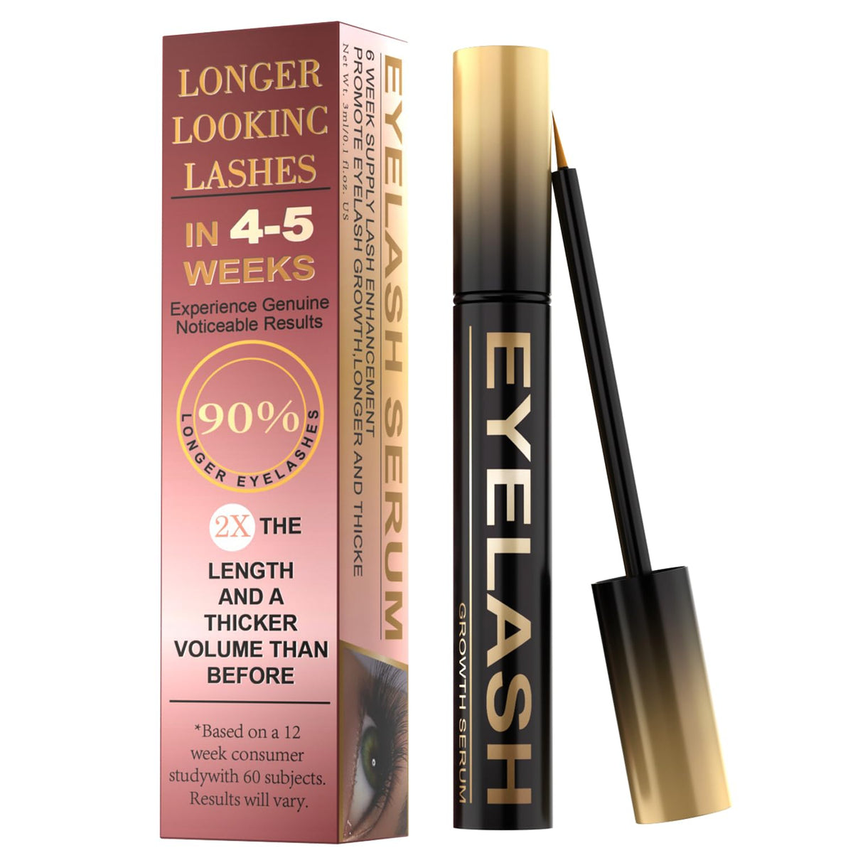 Lash Serum for Eyelash Growth, Premium Lash Enhancing Serum with Advanced Formula Volumizing Longer Fuller - FENGGESTORE20