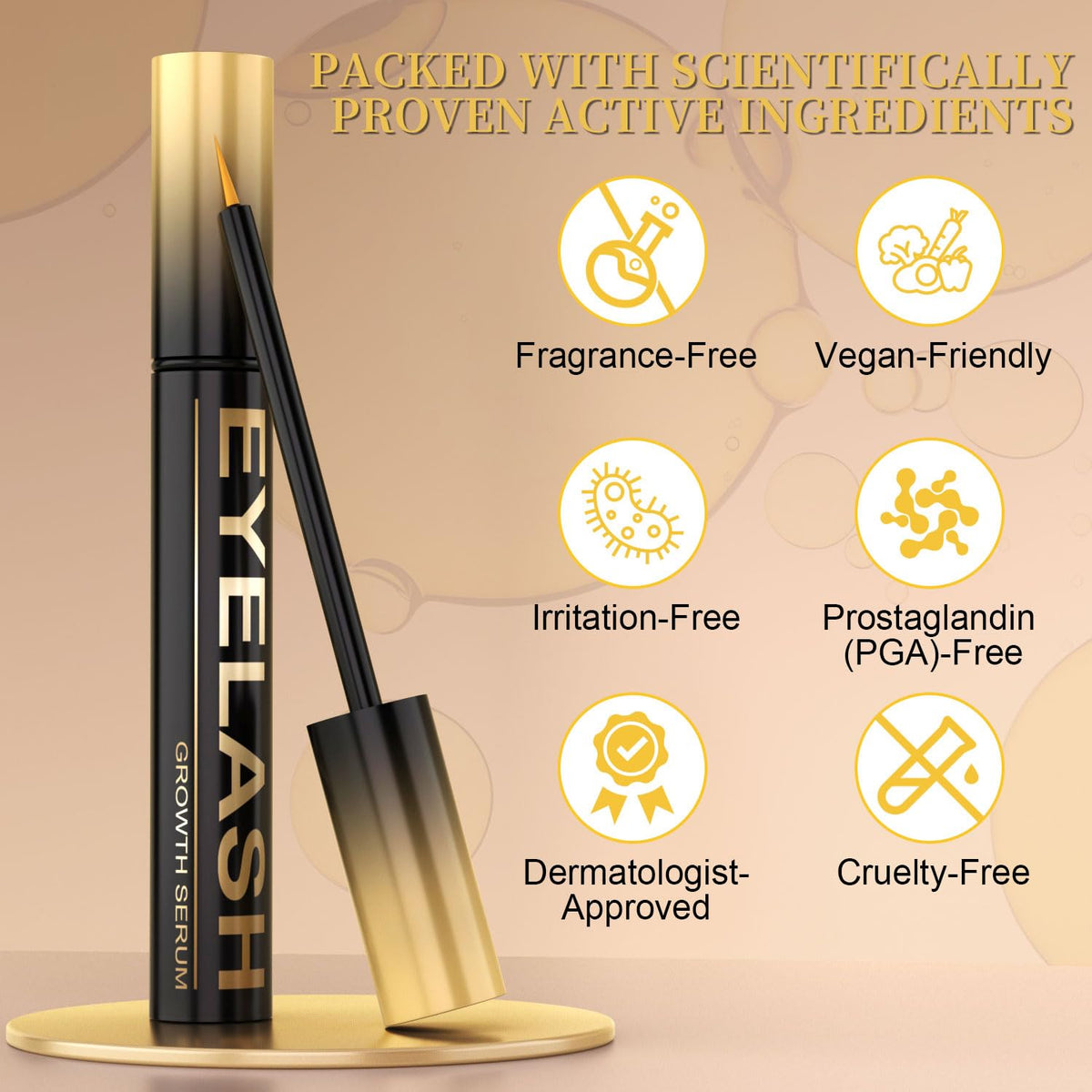 Lash Serum for Eyelash Growth, Premium Lash Enhancing Serum with Advanced Formula Volumizing Longer Fuller - FENGGESTORE20