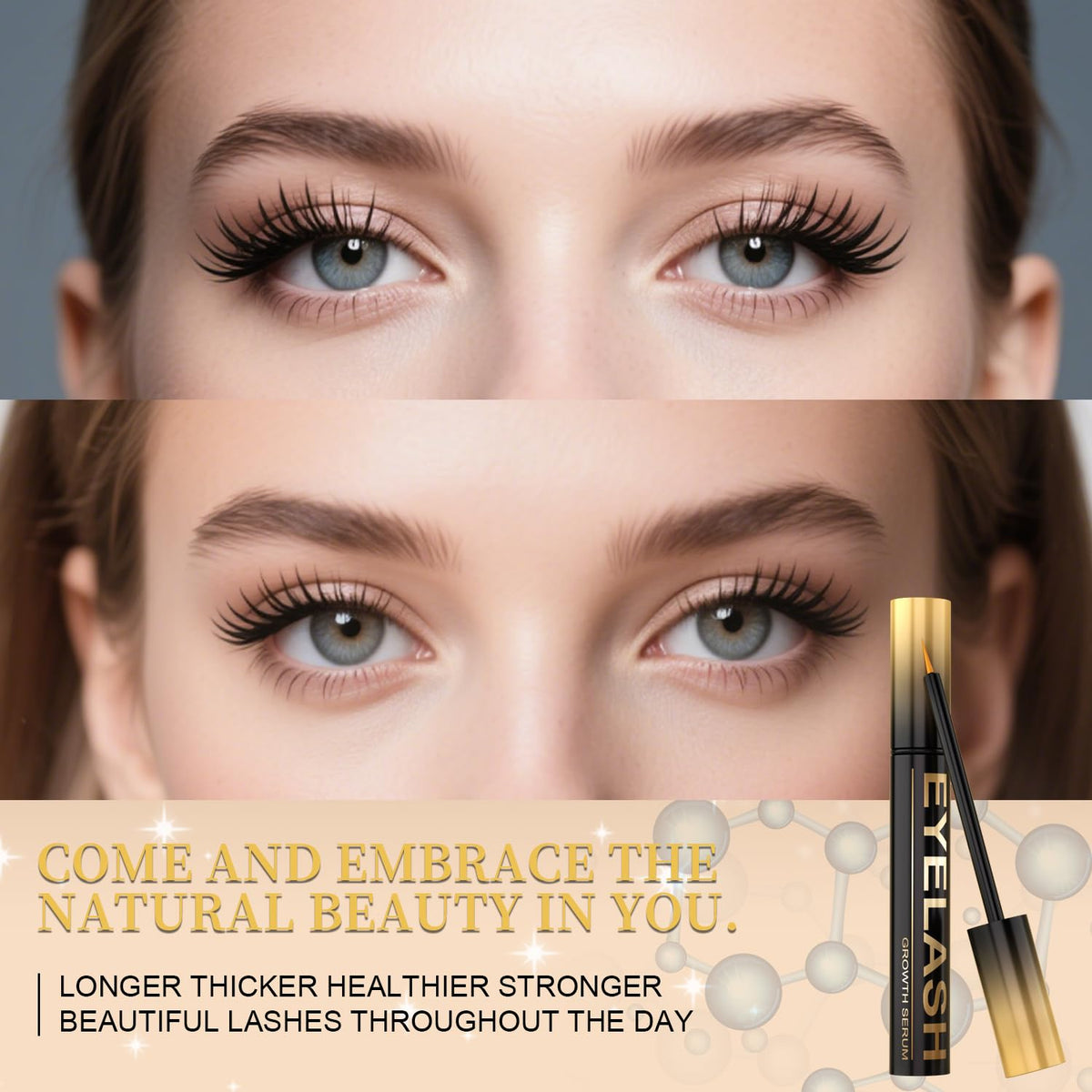 Lash Serum for Eyelash Growth, Premium Lash Enhancing Serum with Advanced Formula Volumizing Longer Fuller - FENGGESTORE20