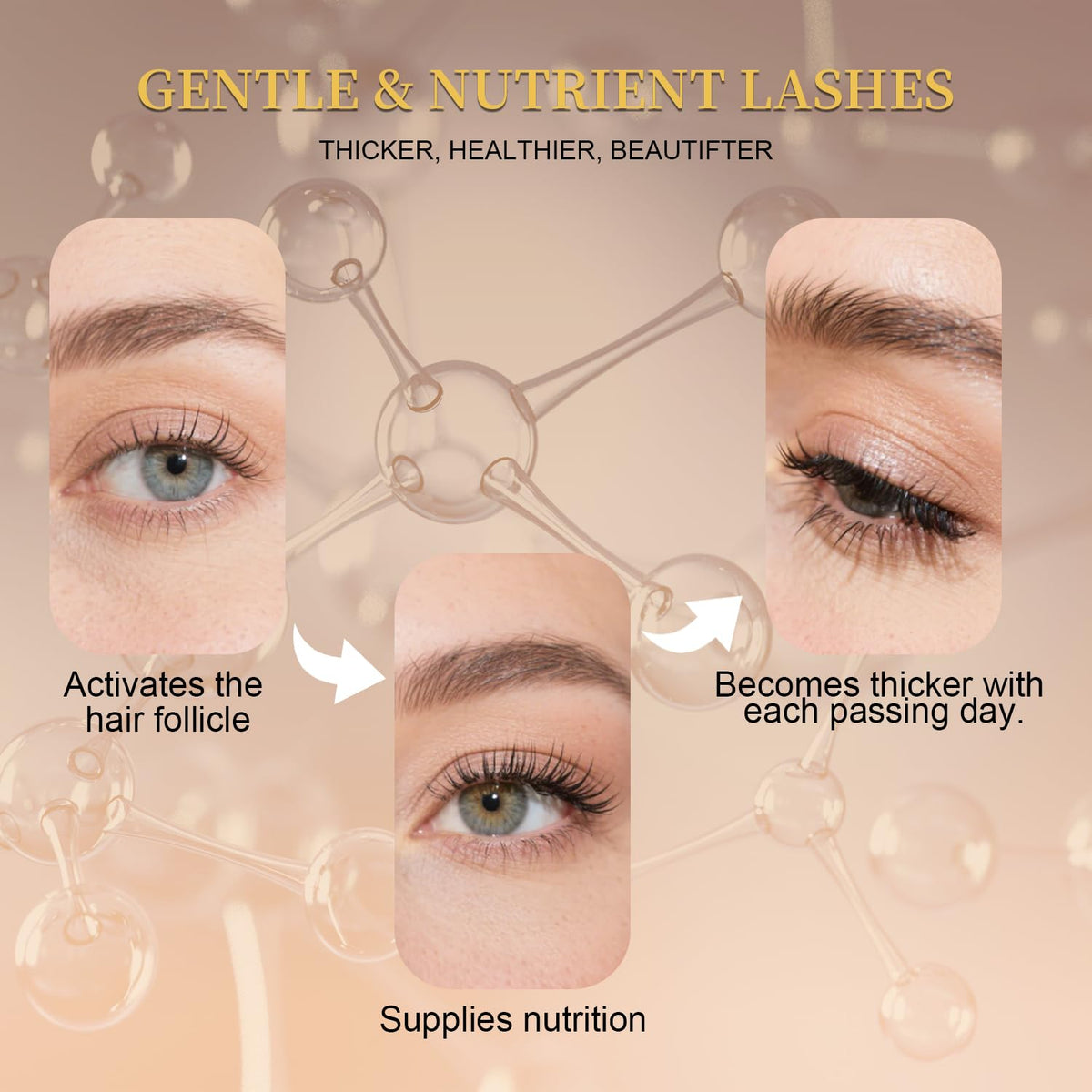 Lash Serum for Eyelash Growth, Premium Lash Enhancing Serum with Advanced Formula Volumizing Longer Fuller - FENGGESTORE20