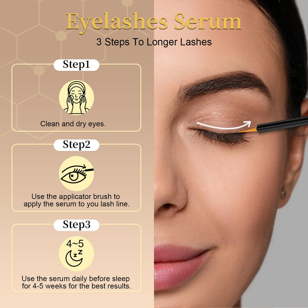 Lash Serum for Eyelash Growth, Premium Lash Enhancing Serum with Advanced Formula Volumizing Longer Fuller - FENGGESTORE20