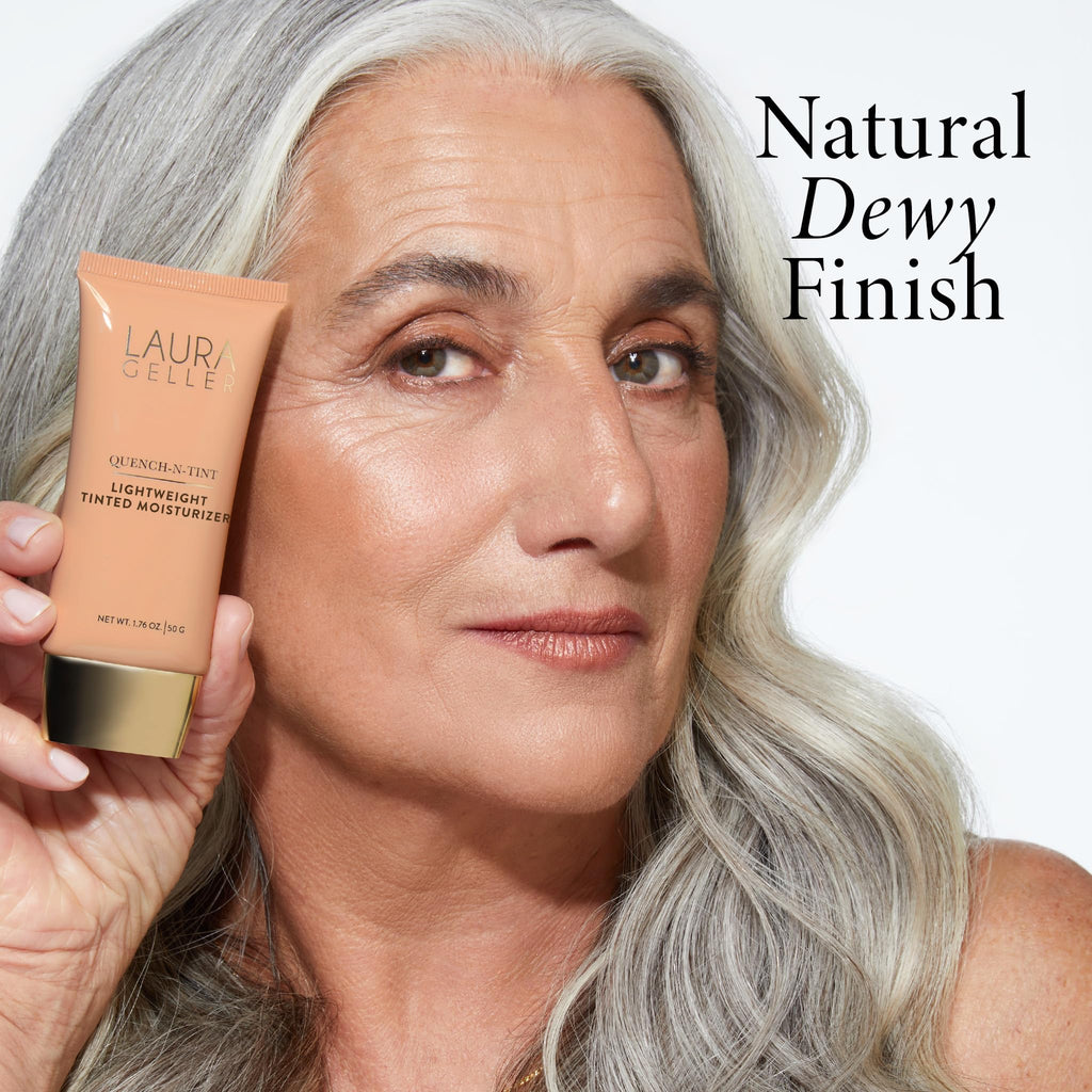 LAURA GELLER NEW YORK Quench-n-Tint Tinted Moisturizer - Sheer to Light Buildable Coverage - Natural Glow Finish - Lightweight Formula - FENGGESTORE20