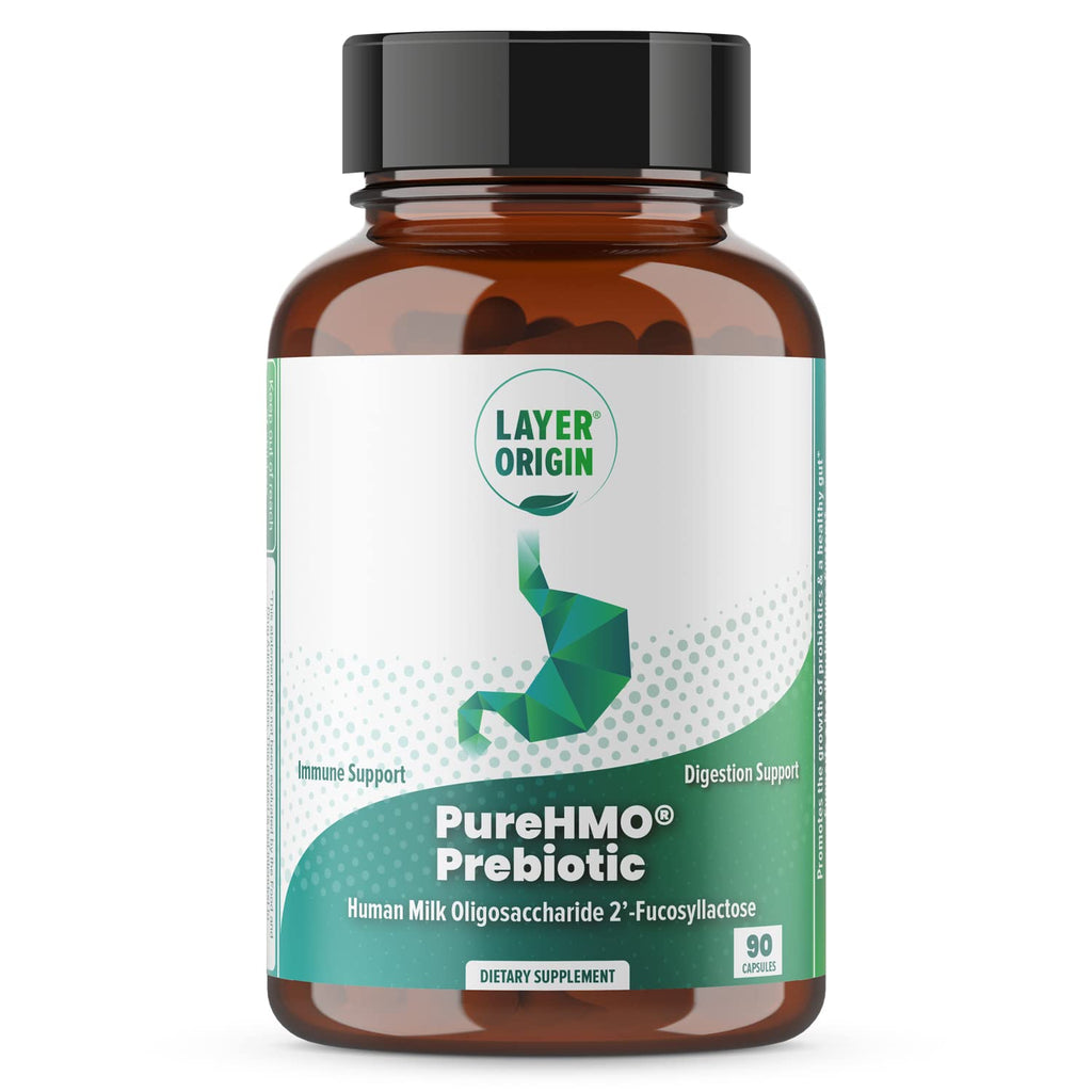 Layer Origin PureHMO Human Milk Oligosaccharide (HMO 2'-FL) Prebiotic Fiber - Feed 180 Billion Probiotics/Serving, 30-Day Supply - FENGGESTORE20
