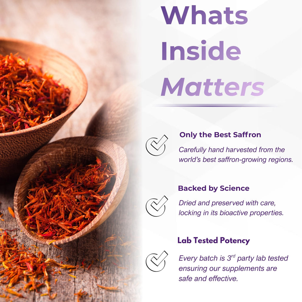 Leah Rose Essentials Saffron Supplement 88.5mg | Mood, Focus, and Stress Support | 60 Premium Saffron Extract Capsules | Made in the USA | 3rd Party Lab Tested | Non-GMO, Vegan, Gluten-Free - FENGGESTORE20