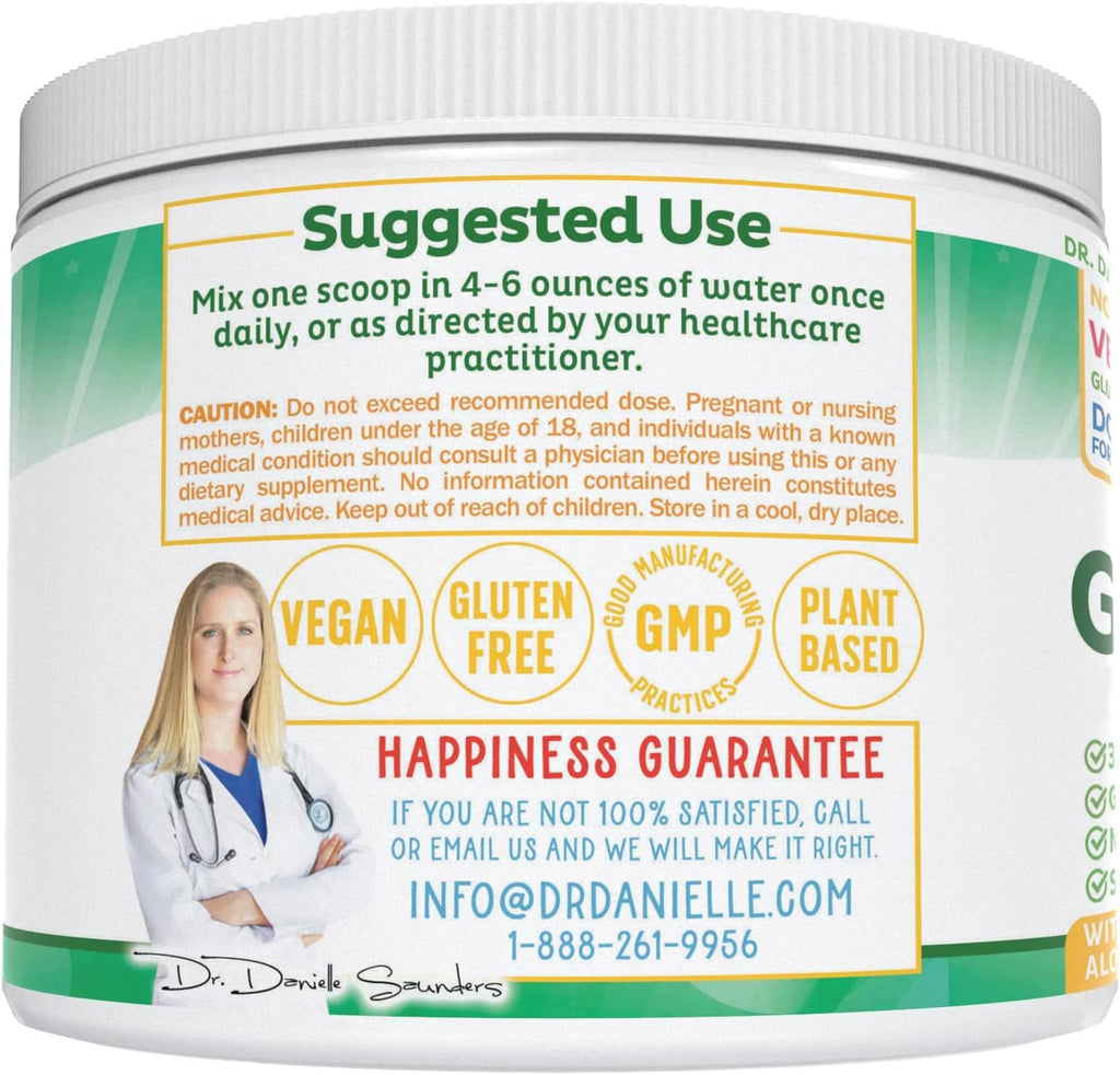 Leaky Gut Support Powder | L-Glutamine Gut Lining Digestive Drink Mix | Gluten-Free Doctor Crafted Botanical Formula | Gut Assist by Dr. Danielle - FENGGESTORE20