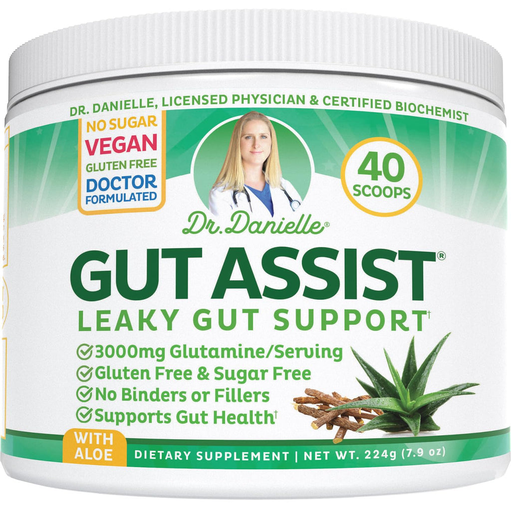Leaky Gut Support Powder | L-Glutamine Gut Lining Digestive Drink Mix | Gluten-Free Doctor Crafted Botanical Formula | Gut Assist by Dr. Danielle - FENGGESTORE20