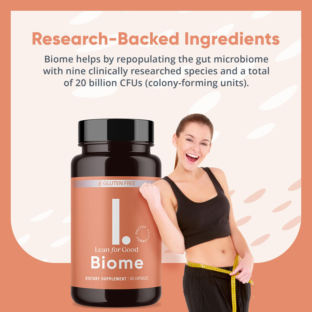 LEANFORGOOD Biome, 9-Strain Probiotic Formula, Supports a Balanced Gut Microbiome, Powerful Gut Probiotics - FENGGESTORE20