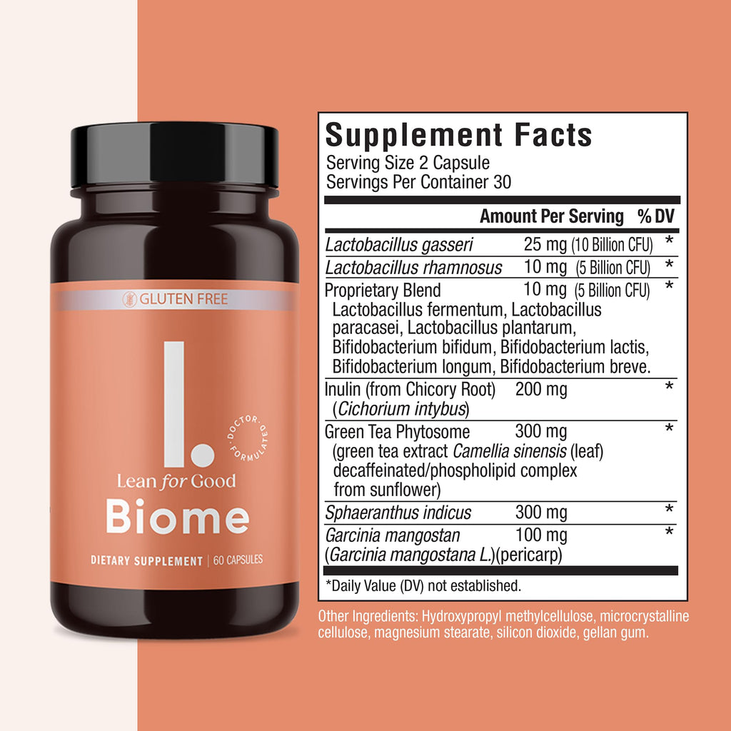 LEANFORGOOD Biome, 9-Strain Probiotic Formula, Supports a Balanced Gut Microbiome, Powerful Gut Probiotics - FENGGESTORE20