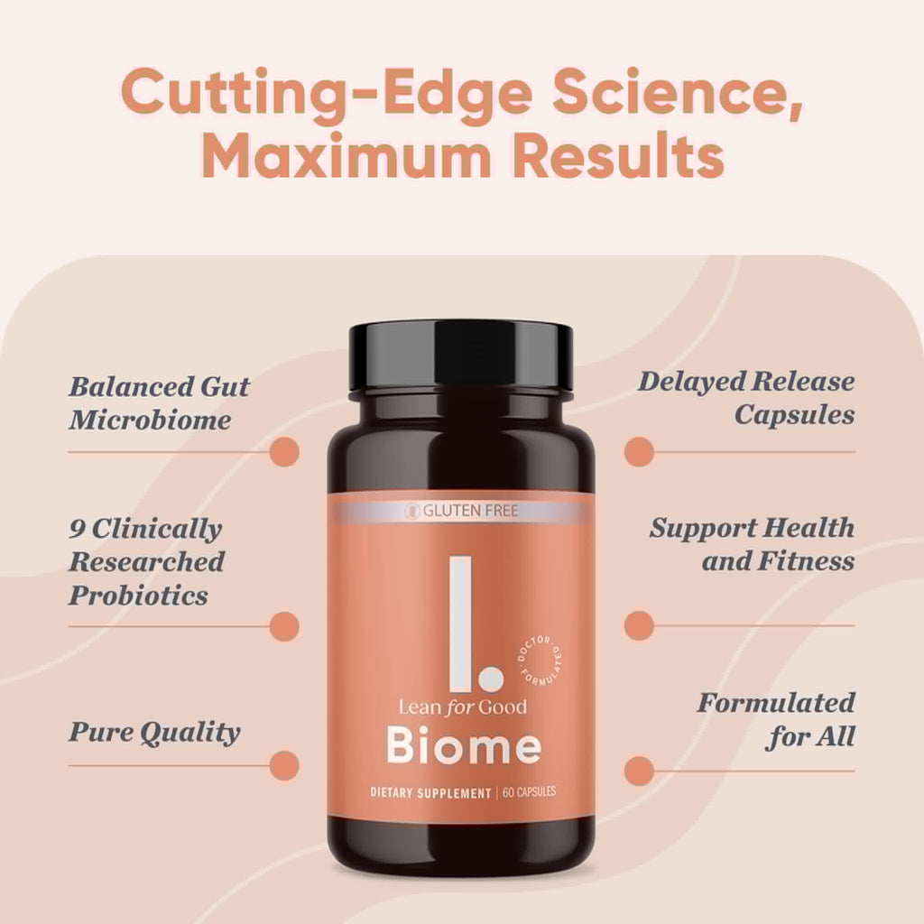 LEANFORGOOD Biome, 9-Strain Probiotic Formula, Supports a Balanced Gut Microbiome, Powerful Gut Probiotics - FENGGESTORE20