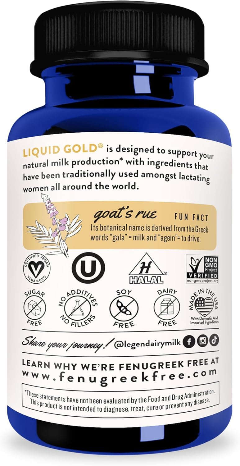 Legendairy Milk Liquid Gold Lactation Support | Lactation Supplement with Organic Goats Rue, Milk Thistle, Shatavari, Fennel, Alfalfa & Anise - FENGGESTORE20