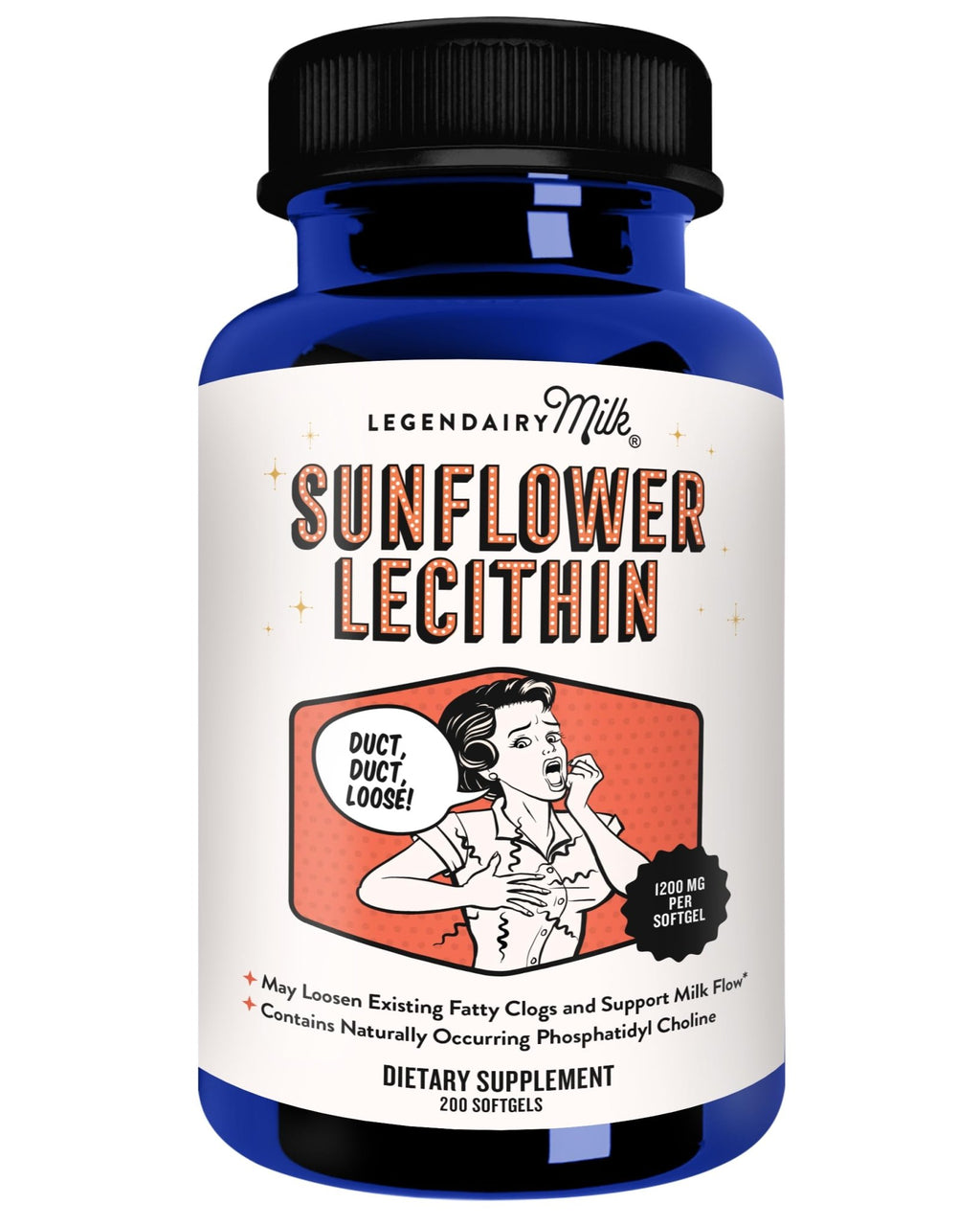 Legendairy Milk Sunflower Lecithin 1200mg, Lactation Support, Sunflower Lecithin Supplement for Clogged Milk Ducts - FENGGESTORE20