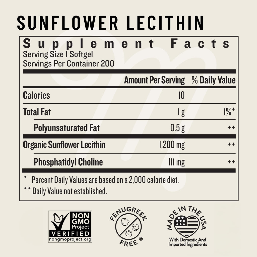 Legendairy Milk Sunflower Lecithin 1200mg, Lactation Support, Sunflower Lecithin Supplement for Clogged Milk Ducts - FENGGESTORE20