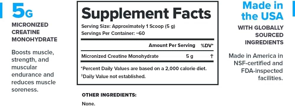 LEGION Micronized Creatine Monohydrate Supplement - Clean Creatine Powder for Muscle Gain & Post Workout Recovery - Micronized Creatine Supplement for Maximum - FENGGESTORE20