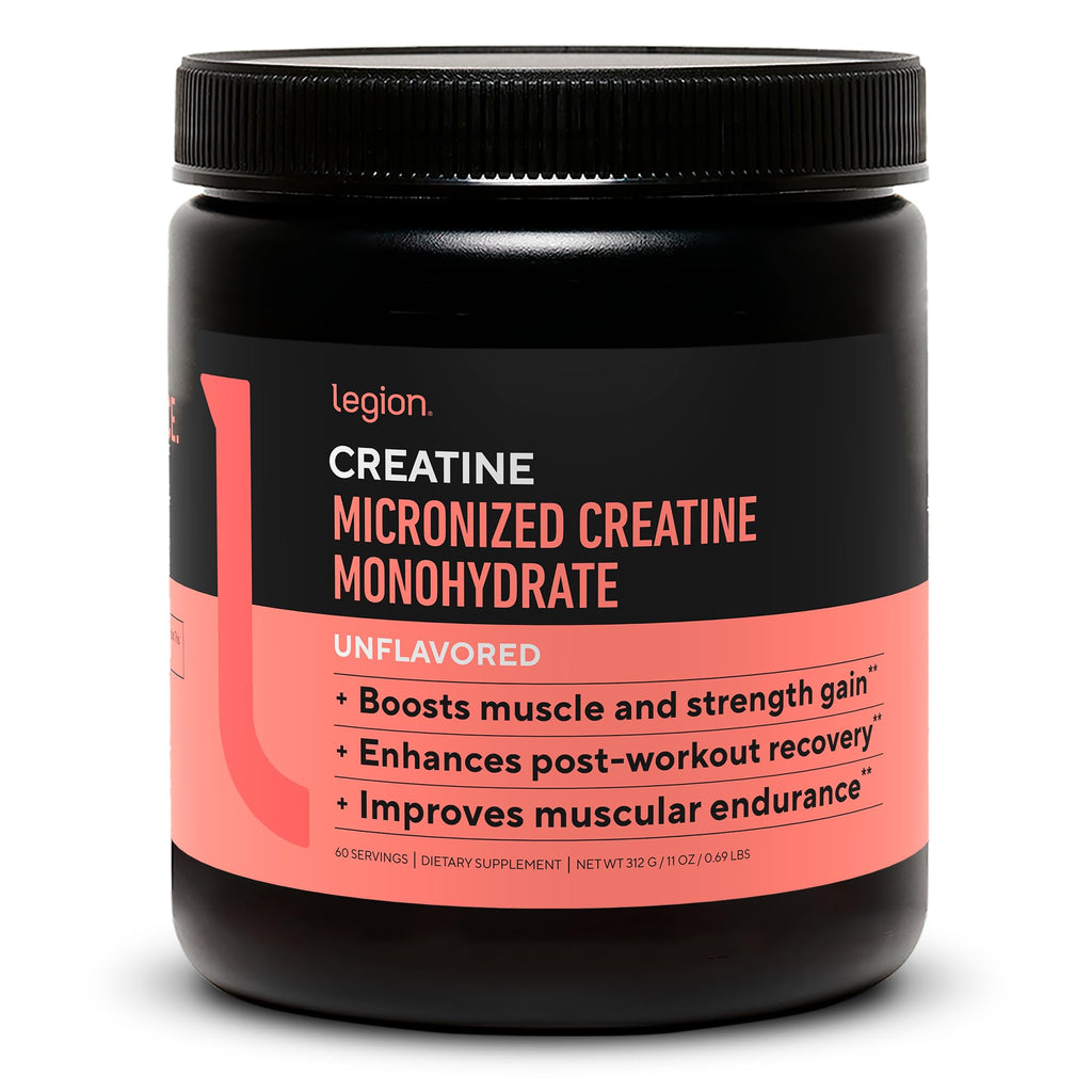 LEGION Micronized Creatine Monohydrate Supplement - Clean Creatine Powder for Muscle Gain & Post Workout Recovery - Micronized Creatine Supplement for Maximum - FENGGESTORE20