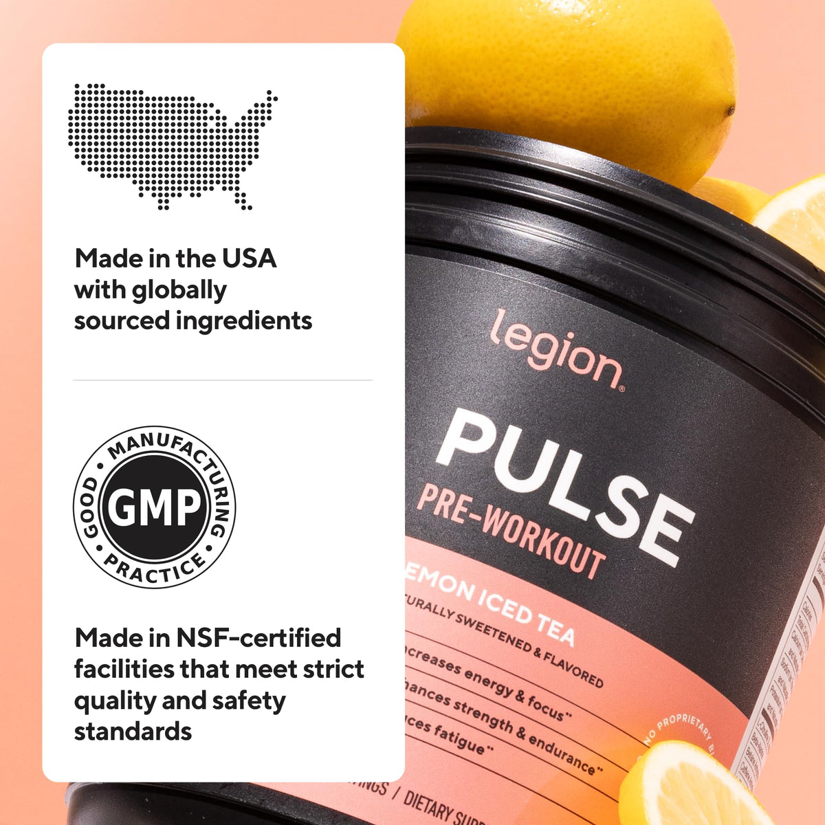 LEGION Pulse Pre Workout Supplement - All Natural Nitric Oxide Preworkout Drink to Boost Energy, Creatine Free, Naturally Sweetened, - FENGGESTORE20