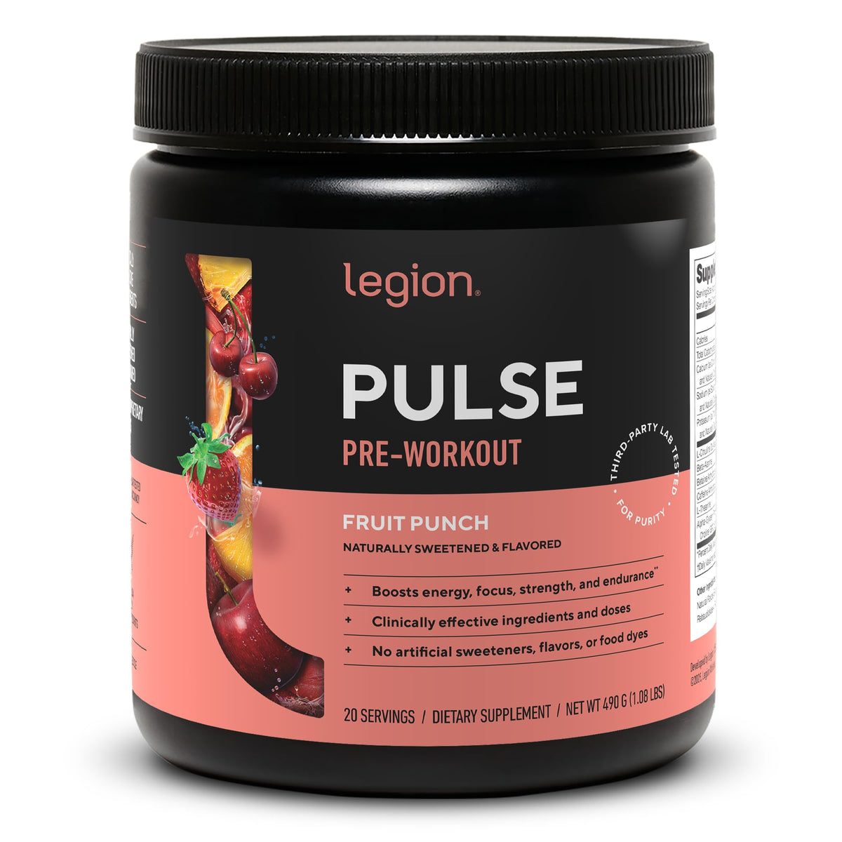 LEGION Pulse Pre Workout Supplement - All Natural Nitric Oxide Preworkout Drink to Boost Energy, Creatine Free, Naturally Sweetened, - FENGGESTORE20