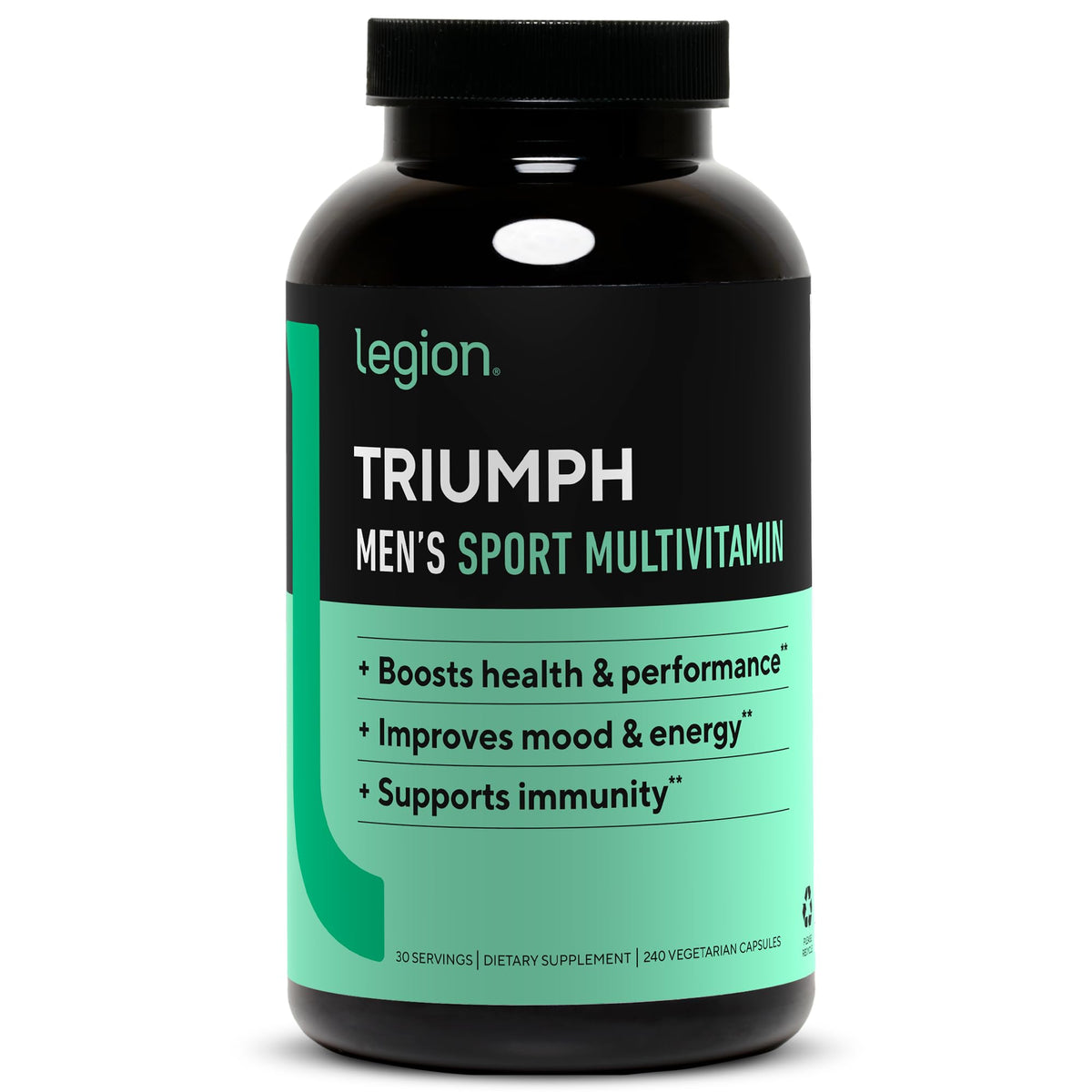 LEGION Triumph Men's Sport Vitamin - Complete Multivitamin for Men - Daily Vitamins for Men to Boost Health and Performance - Men's Multivitamin with 21 Vitamins & Minerals - 30 Servings - FENGGESTORE20