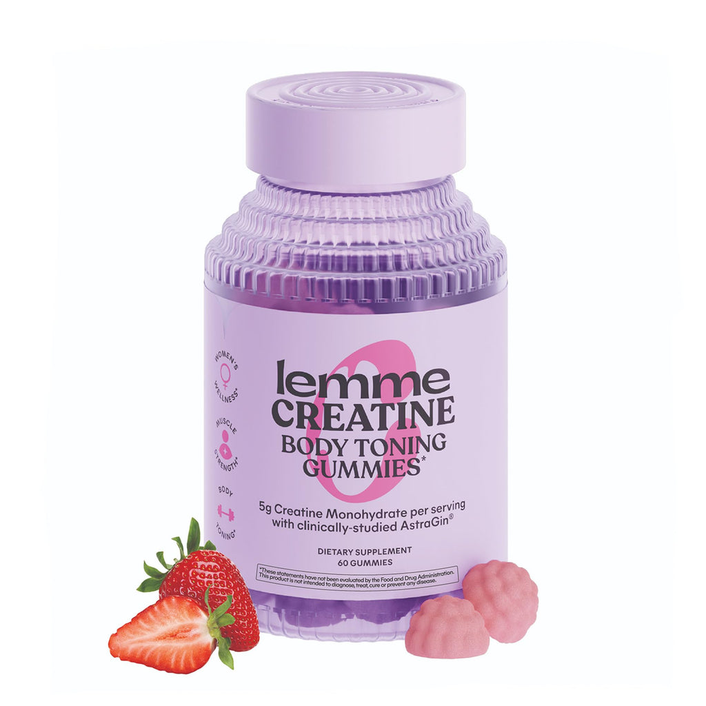 Lemme Creatine Monohydrate Gummies for Women and Men, 5g Dose to Support Lean Muscle, Strength, Recovery, Cognitive Health, w/Ginseng for Absorption - FENGGESTORE20