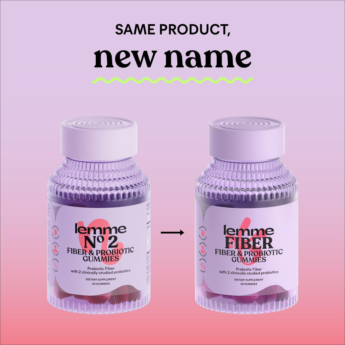 Lemme Fiber & Probiotic Gummies for Adults, Promotes Regularity & Digestive Health, No Sugar Added Strawberry Flavor, 4g Prebiotic Fiber & Clinically - FENGGESTORE20