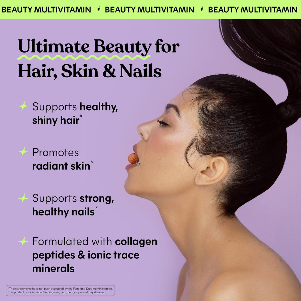 Lemme Glow Collagen Gummies for Thick Hair, Strong Nails & Healthy Skin with Multi-Collagen Peptides, Biotin, Trace Minerals, Zinc, Vitamins A, C & E - FENGGESTORE20