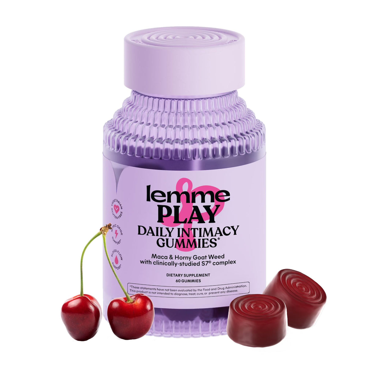 Lemme Play Daily Intimacy Gummies for Women and Men w/Clinically-Studied S7 Nitric Oxide Complex for Healthy Blood Flow - FENGGESTORE20