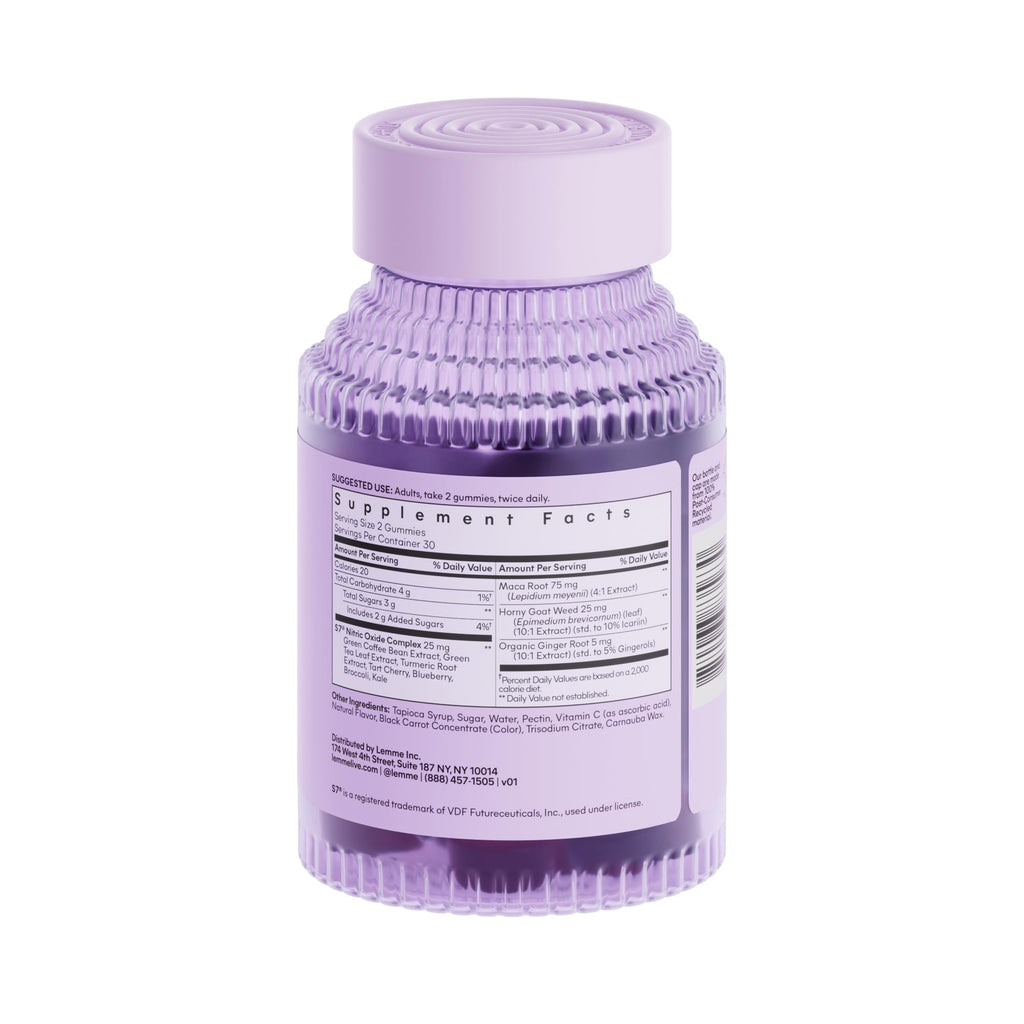 Lemme Play Daily Intimacy Gummies for Women and Men w/Clinically-Studied S7 Nitric Oxide Complex for Healthy Blood Flow - FENGGESTORE20