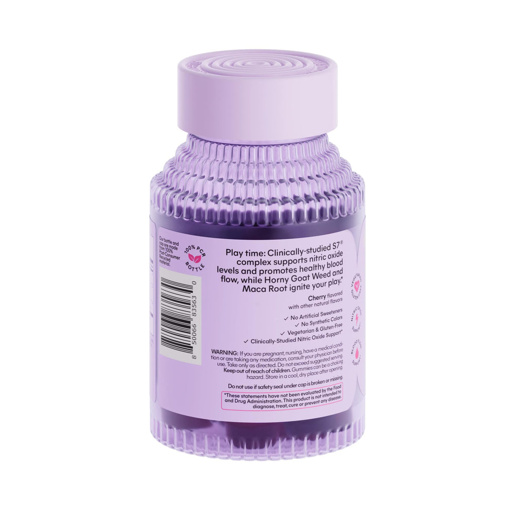 Lemme Play Daily Intimacy Gummies for Women and Men w/Clinically-Studied S7 Nitric Oxide Complex for Healthy Blood Flow - FENGGESTORE20