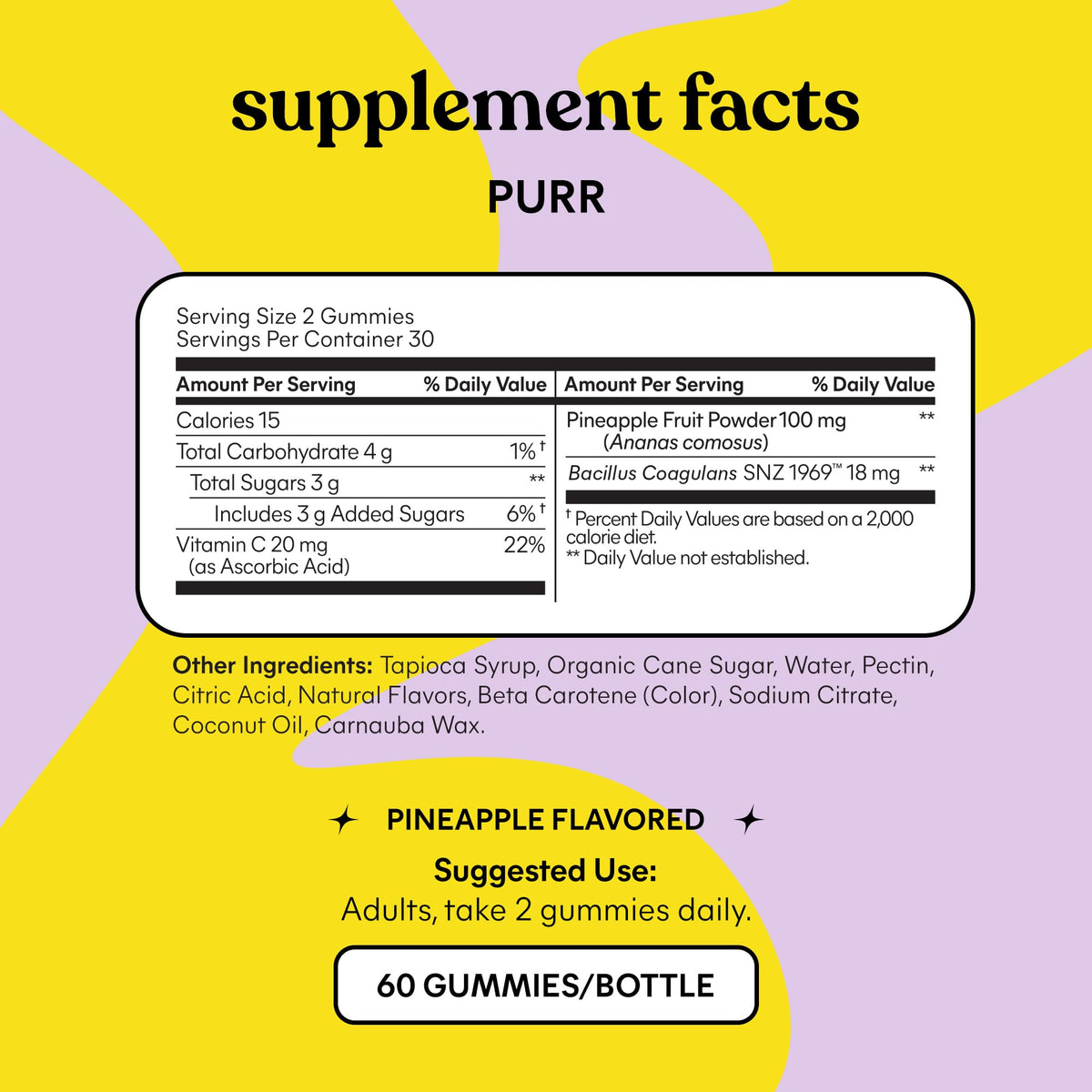 Lemme Purr Vaginal Probiotic Gummies for Women - Balanced pH, Healthy Odor, Yeast Balance & Flora Support - FENGGESTORE20