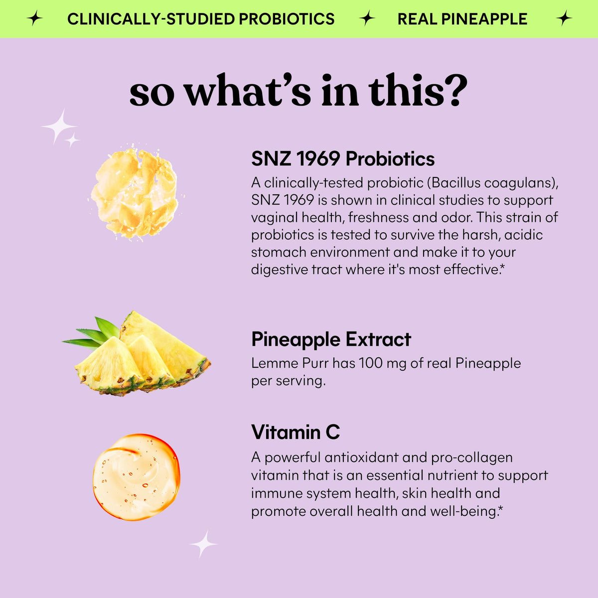 Lemme Purr Vaginal Probiotic Gummies for Women - Balanced pH, Healthy Odor, Yeast Balance & Flora Support - FENGGESTORE20