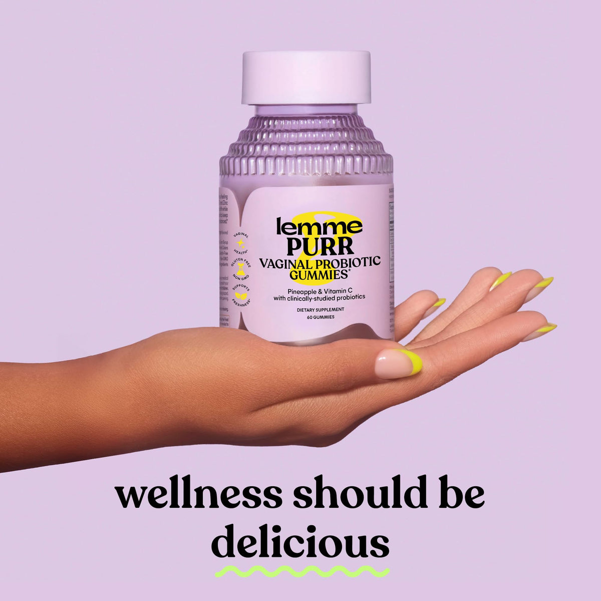 Lemme Purr Vaginal Probiotic Gummies for Women - Balanced pH, Healthy Odor, Yeast Balance & Flora Support - FENGGESTORE20