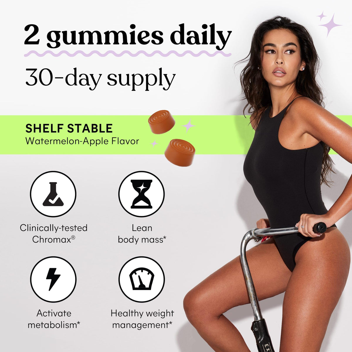 Lemme Tone Metabolism Gummies, Apple Cider Vinegar, Clinically Studied Chromium, B12, Ginger Root Extract, Promote Lean Body Mass - FENGGESTORE20