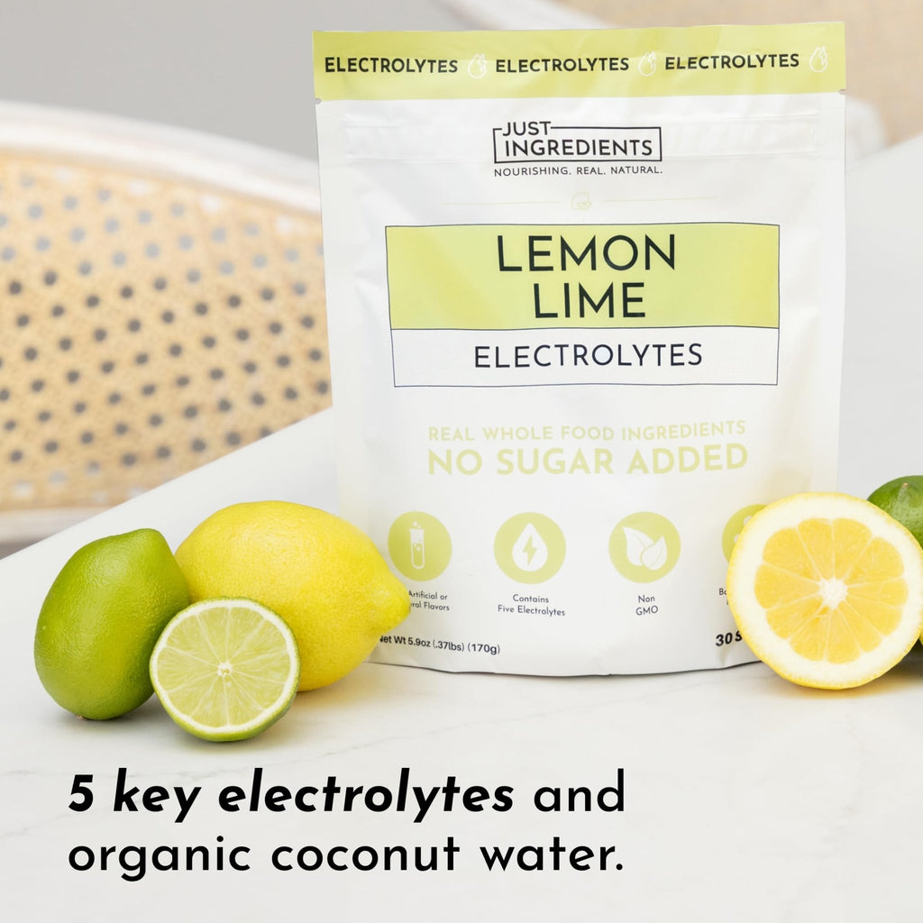 Lemon Lime Electrolytes – 30‑Serving Hydration Drink Mix with Coconut Water, Sea Salt, and Trace Minerals – Supports Energy, Recovery, and Electrolyte Balance* - FENGGESTORE20